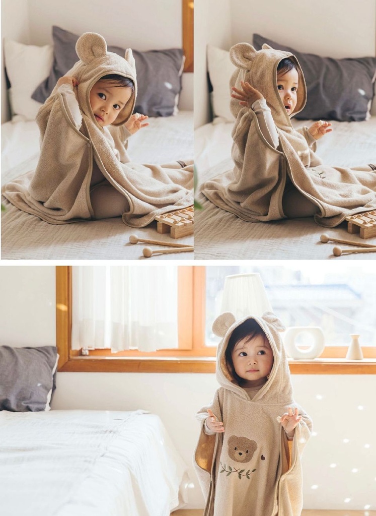 [現貨] KOONGS KOONGS HOODED TOWEL (TEDDY)